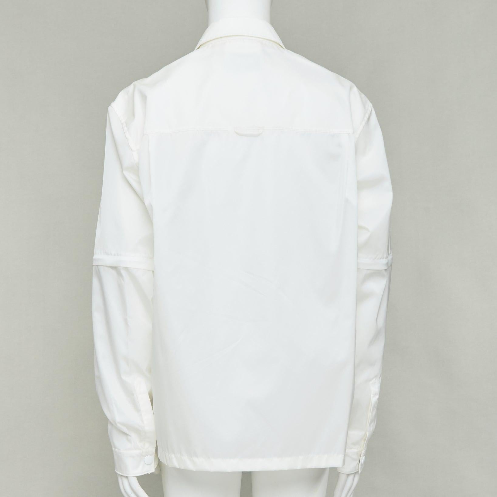 Uomo Prada 2021 Re-Nylon nylon tecnico fibbie tasca trasformabile camicia giacca XL in vendita