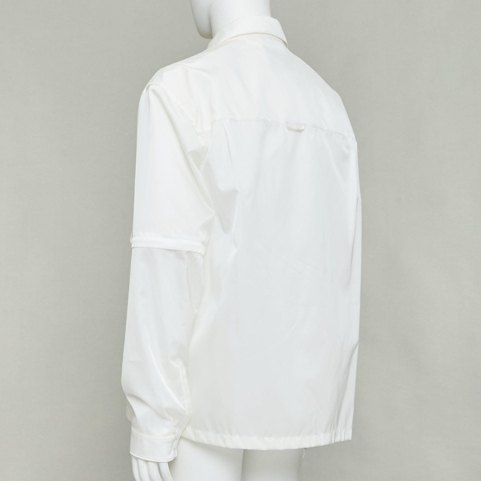 Prada 2021 Re-Nylon nylon tecnico fibbie tasca trasformabile camicia giacca XL in vendita 1