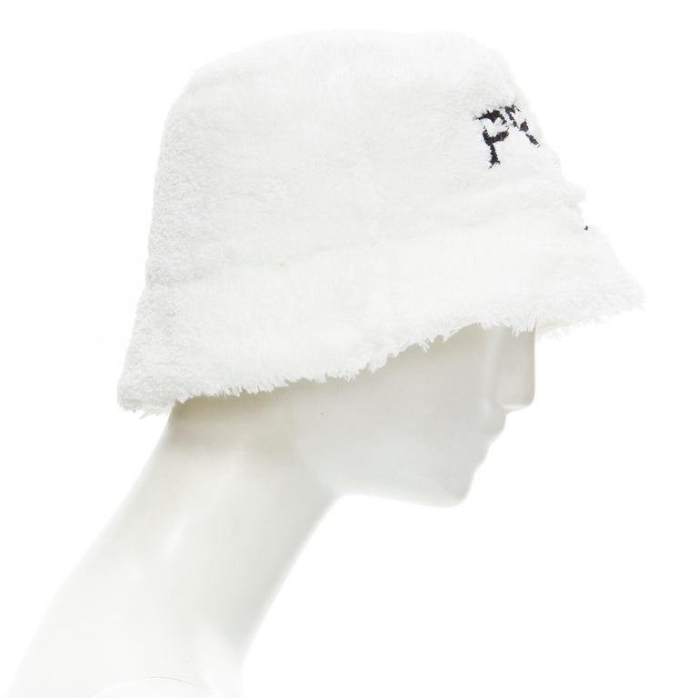 PRADA 2021 soft terry cotton logo embroidery iconic bucket  display picture 1