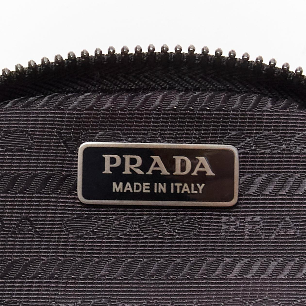 PRADA 2021 Spectrum black geometric quilted logo chain small crossbody bag For Sale 6