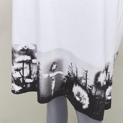 PRADA 2022 white cotton landscape print hem scoop tank dress XS
