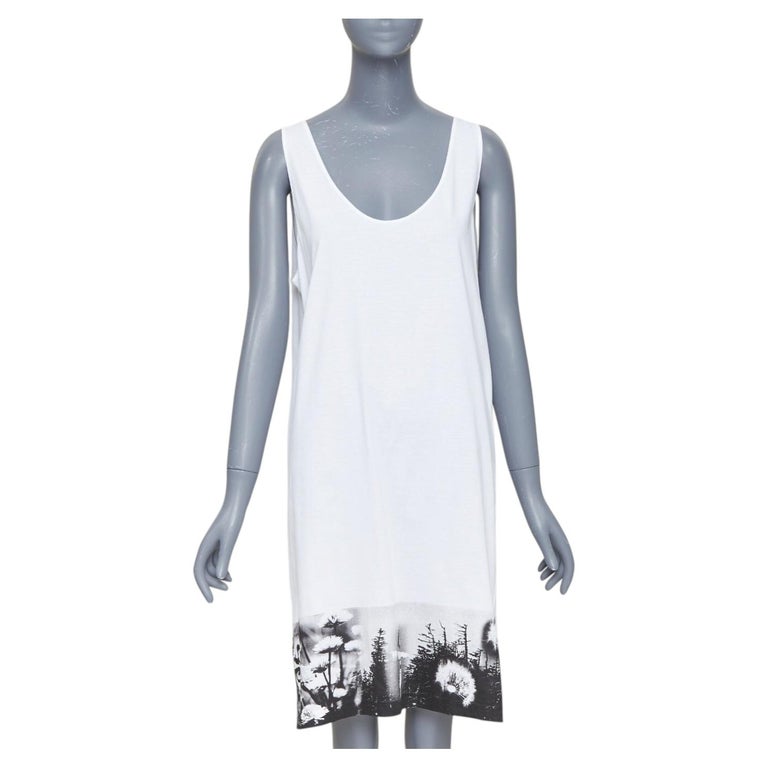 prada white cotton dress Prada Lace Intarsia Fit & Flare Dress White Cotton Poplin Size 38 Celebrity Owned