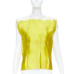 PRADA 2023 Laufsteg-Bluse mit Tie-Dye-Print, offenem Rücken, Bügelfalten und ohne Ärmel, IT38 XS
