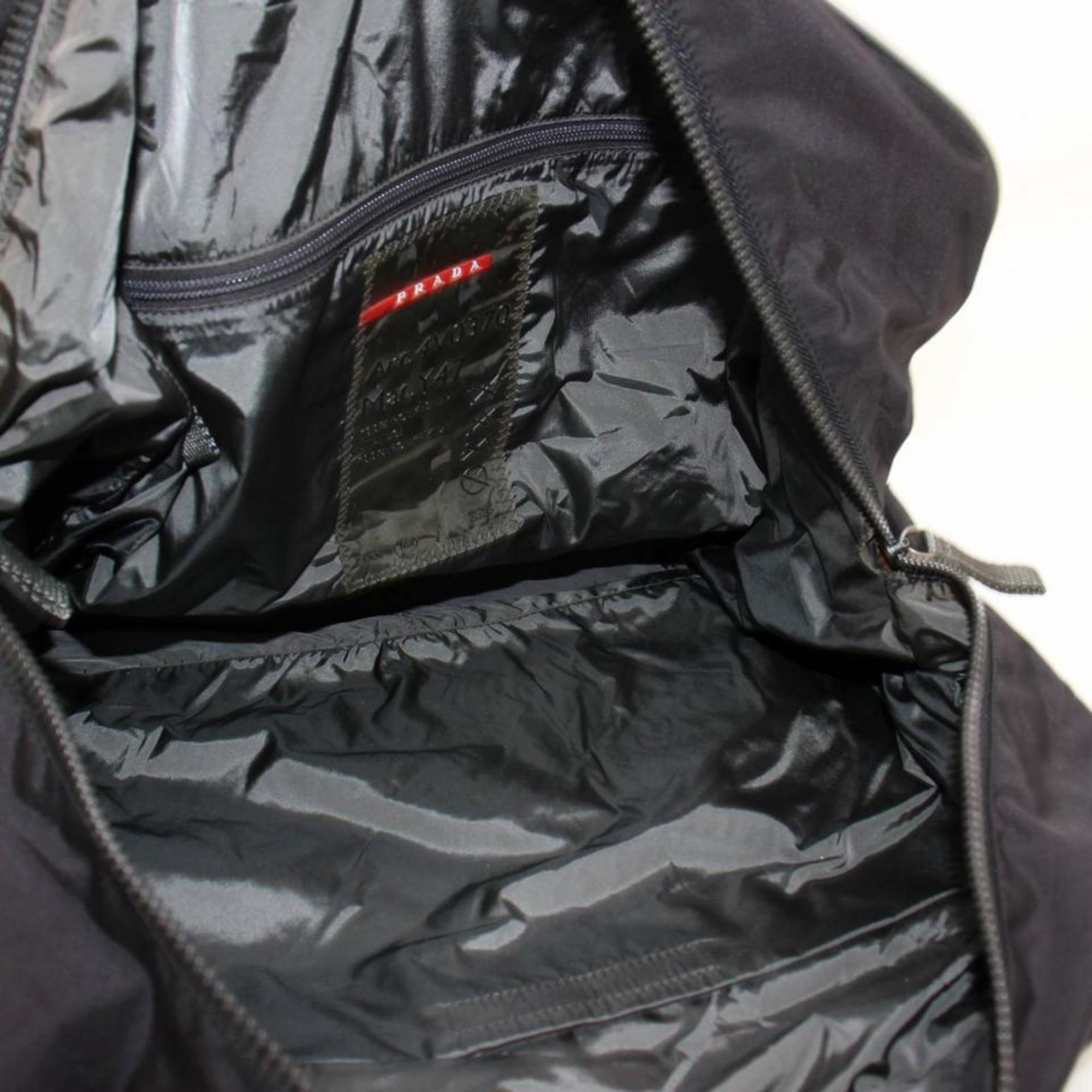 Women's Prada 2way Sports Travel 868279 Black Nylon Messenger Bag For Sale