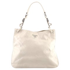 Prada 3 Compartment Hobo Crinkled Leather Large