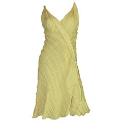Prada 3D Draped Chiffon Silk Fairy Dress