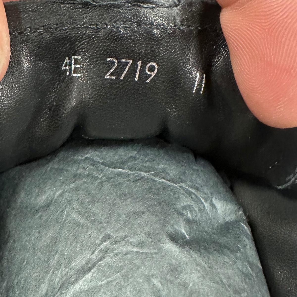 Prada 4E2719 Black Antic Leather Sport Sneakers (US 11) For Sale 2
