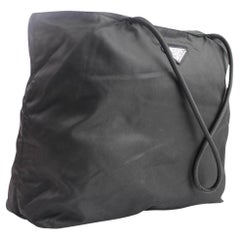 Prada 856806 Black Nylon Tote  Shoulder Bag