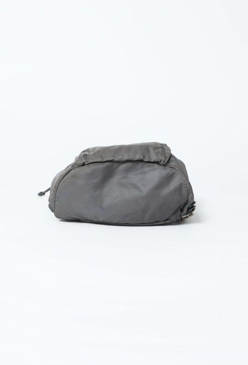 Prada 90s Grey Nylon Backpack Bag For Sale 1