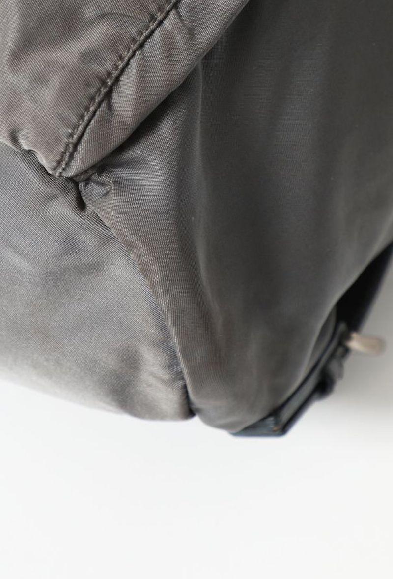 Prada 90s Grey Nylon Backpack Bag For Sale 2