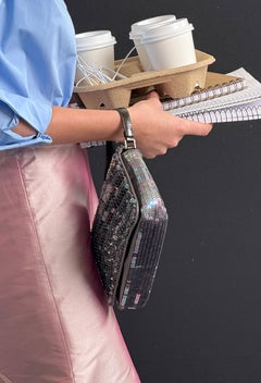 Bolso Pochette Prada 90s Vintage Lentejuelas Iridiscentes