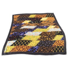 Prada Abstract Floral Silk Foulard Scarf