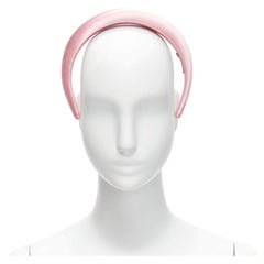 PRADA Alice light pink satin oversized padded puffy headband
