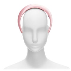 PRADA Alice light pink satin oversized padded puffy headband