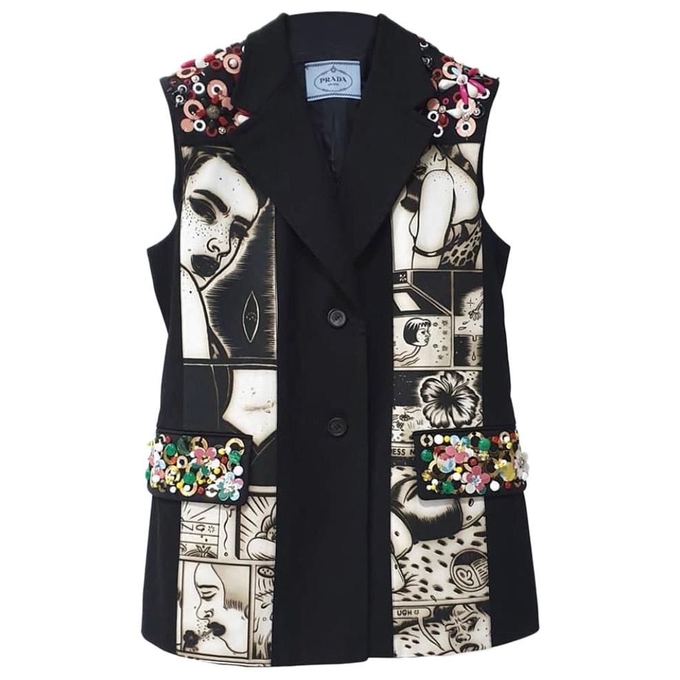 Prada Alice Sleeveless Vest Jacket 