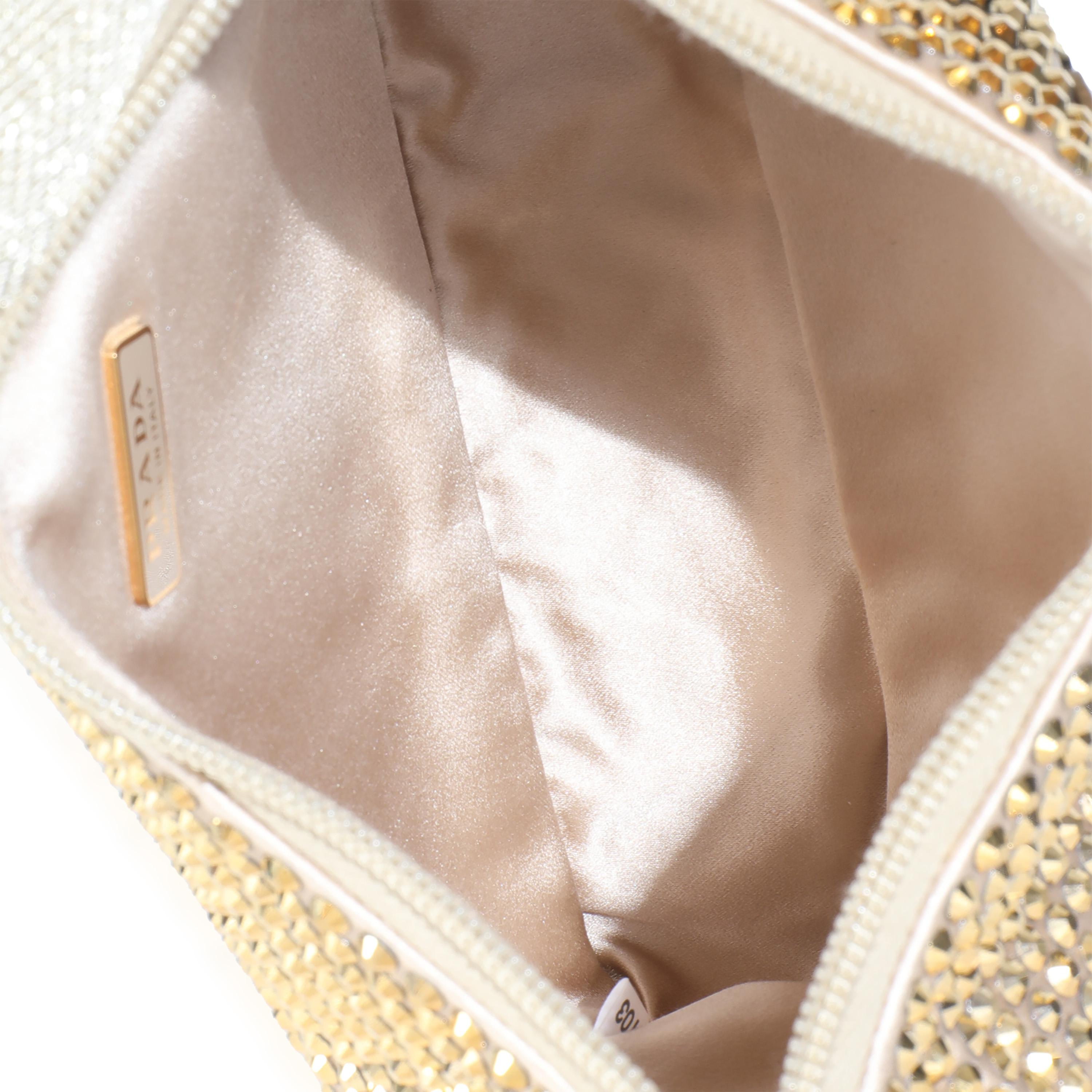 Women's or Men's Prada Ananas Satin Crystal Mini Re-Edition 2000 Bag For Sale