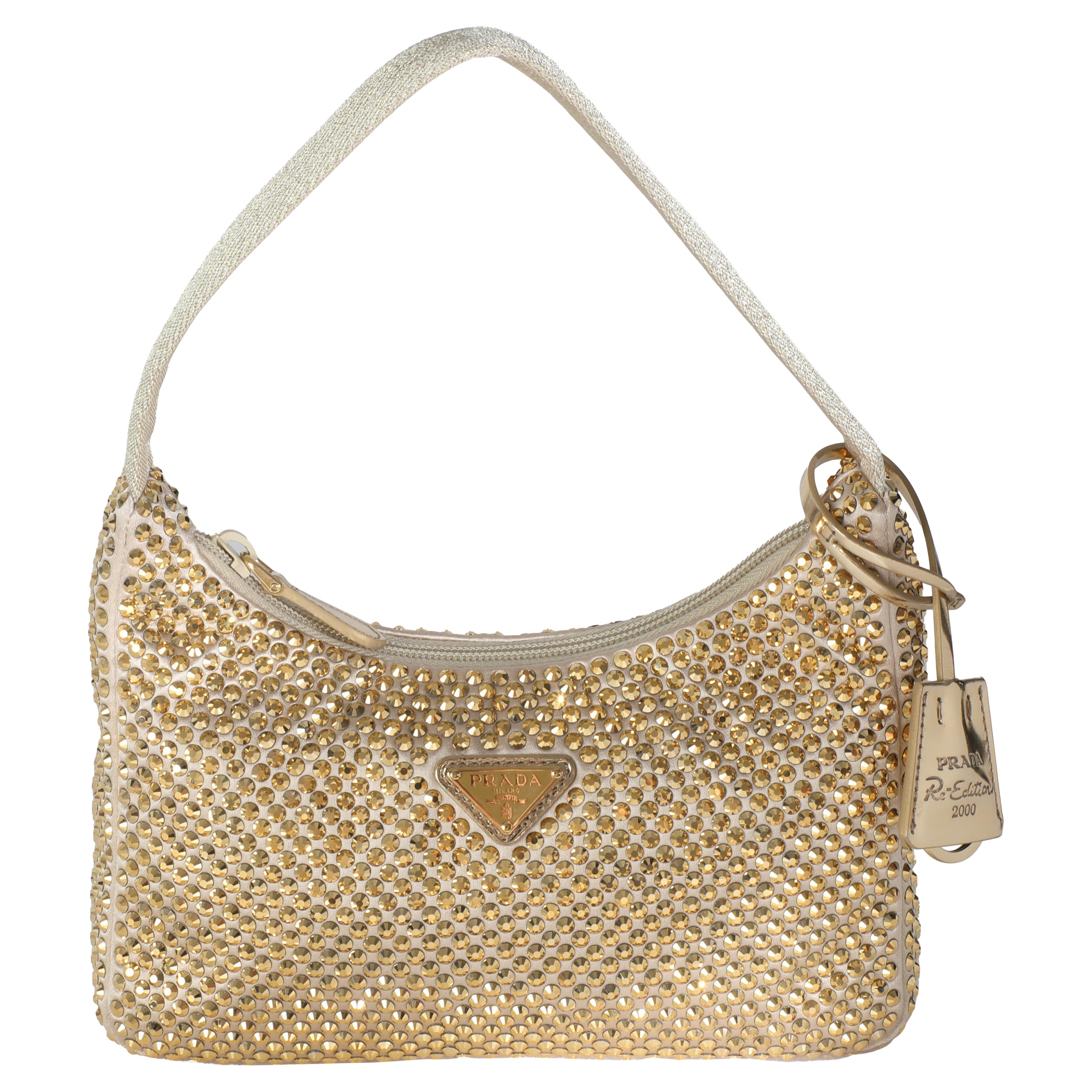 Borsa Prada Ananas Satin Crystal Mini Re-Edition 2000