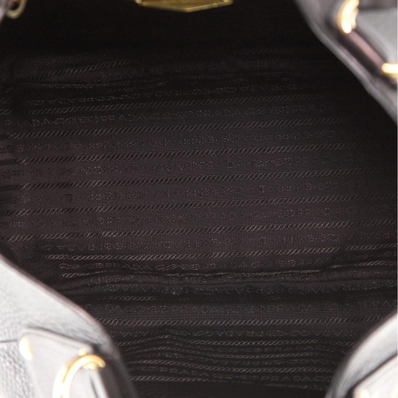Black Prada Antic Pushlock Tote Vitello Daino Large