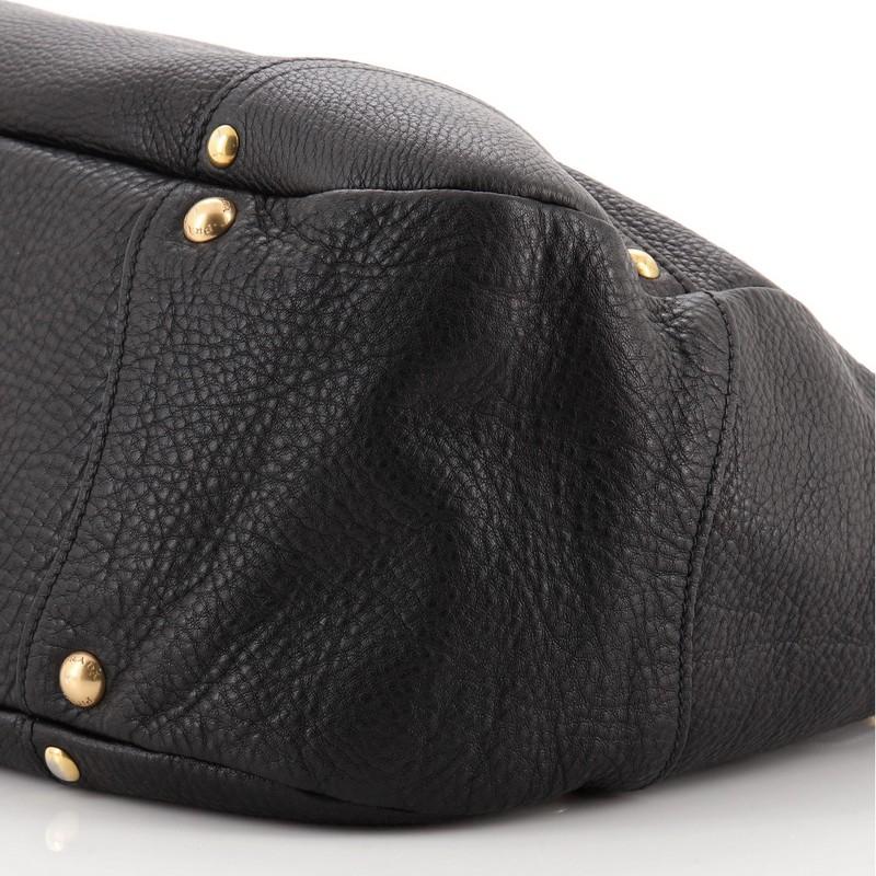 Prada Antic Pushlock Tote Vitello Daino Large In Good Condition In NY, NY
