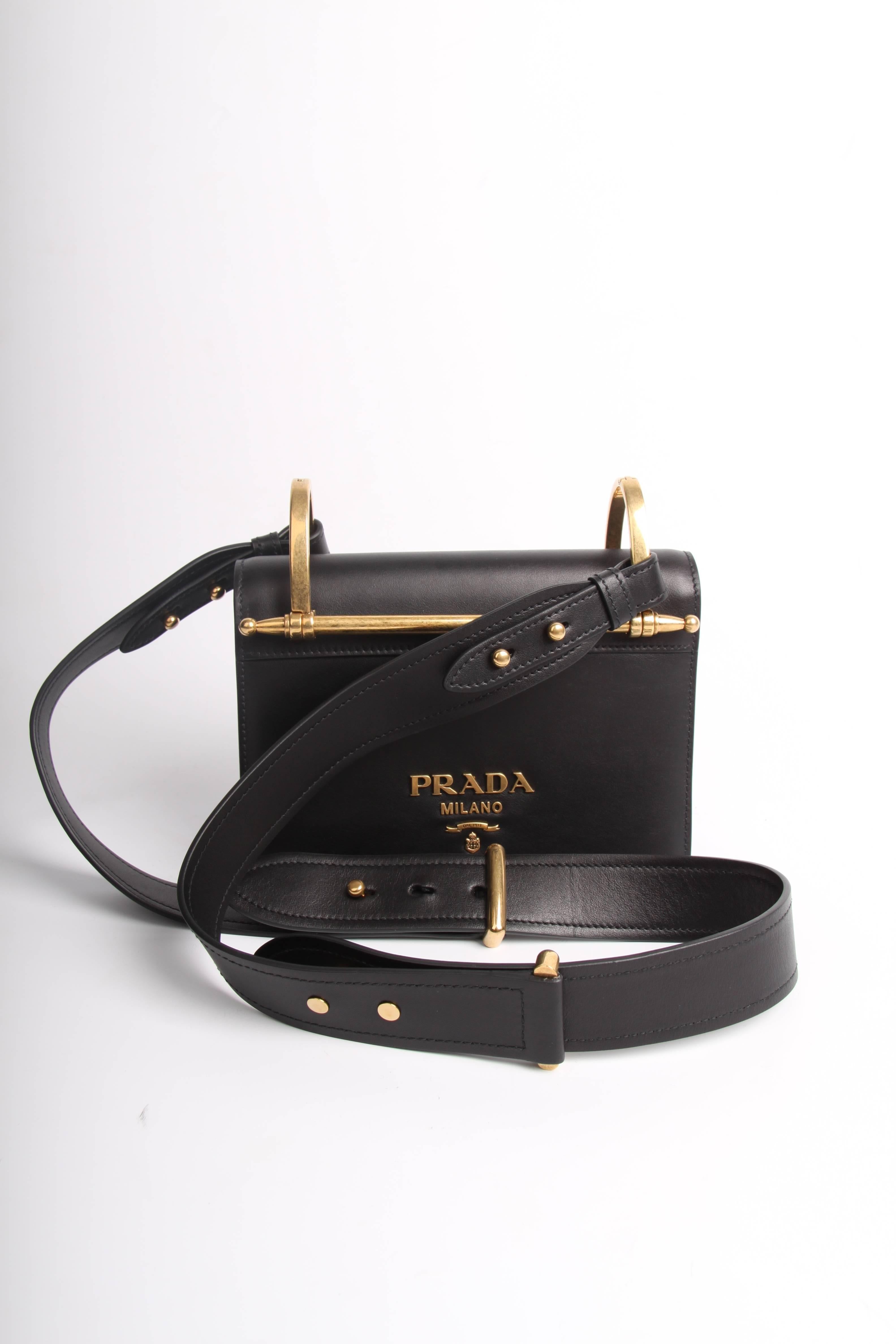 Prada Antic Soft Shoulder Bag - black 2018 3