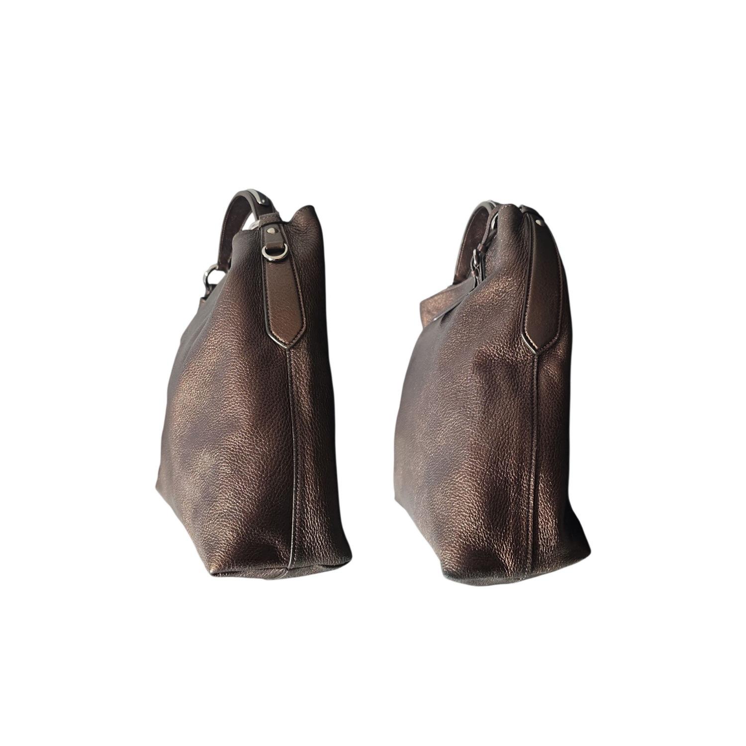 Women's or Men's Prada Antico Mordore Vitello Daino Leather Hobo Bag BR3980 For Sale