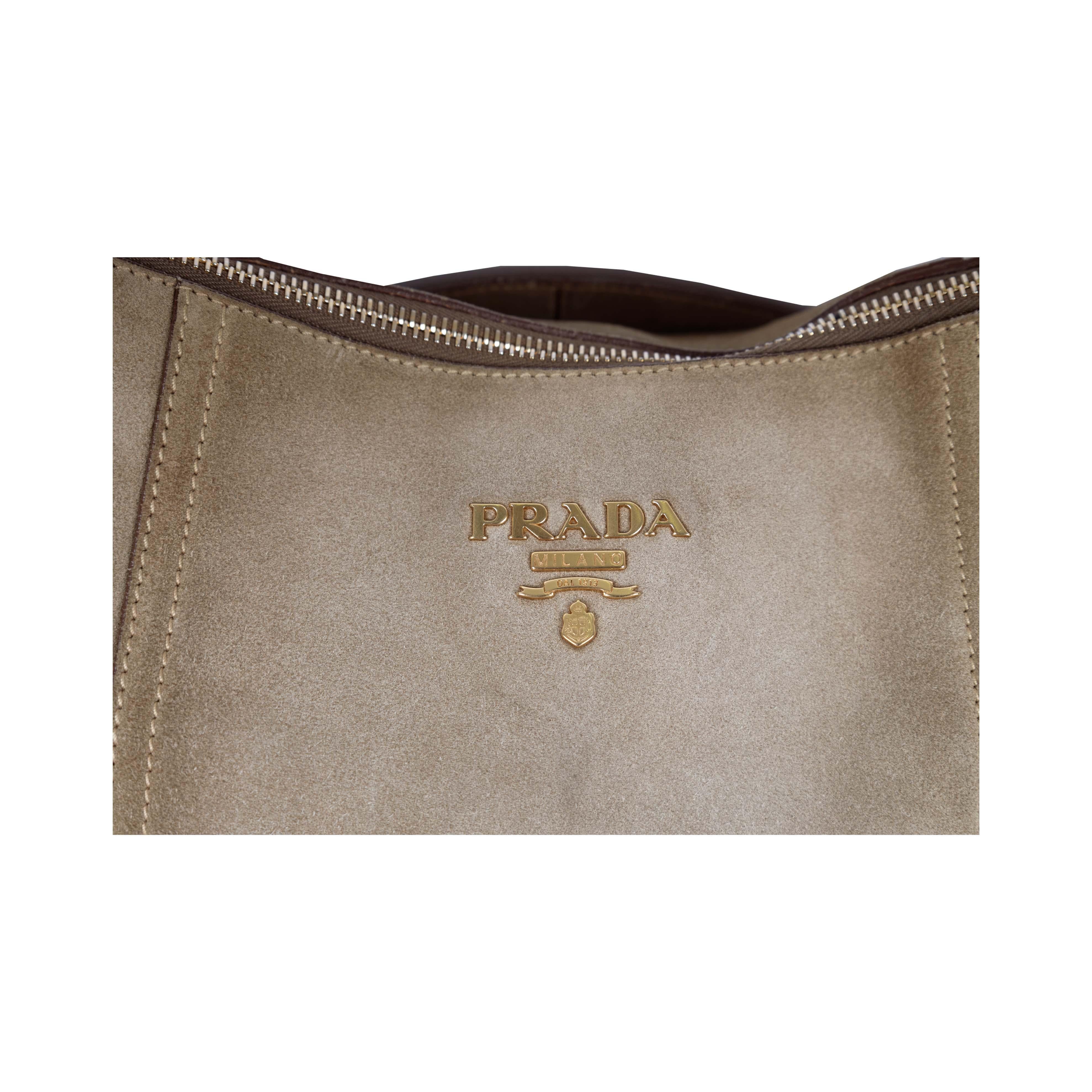 Brown Prada Antik Cervo Hobo Bag - '10s