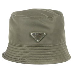 Prada Appliquéd Nylon Bucket Hat Medium