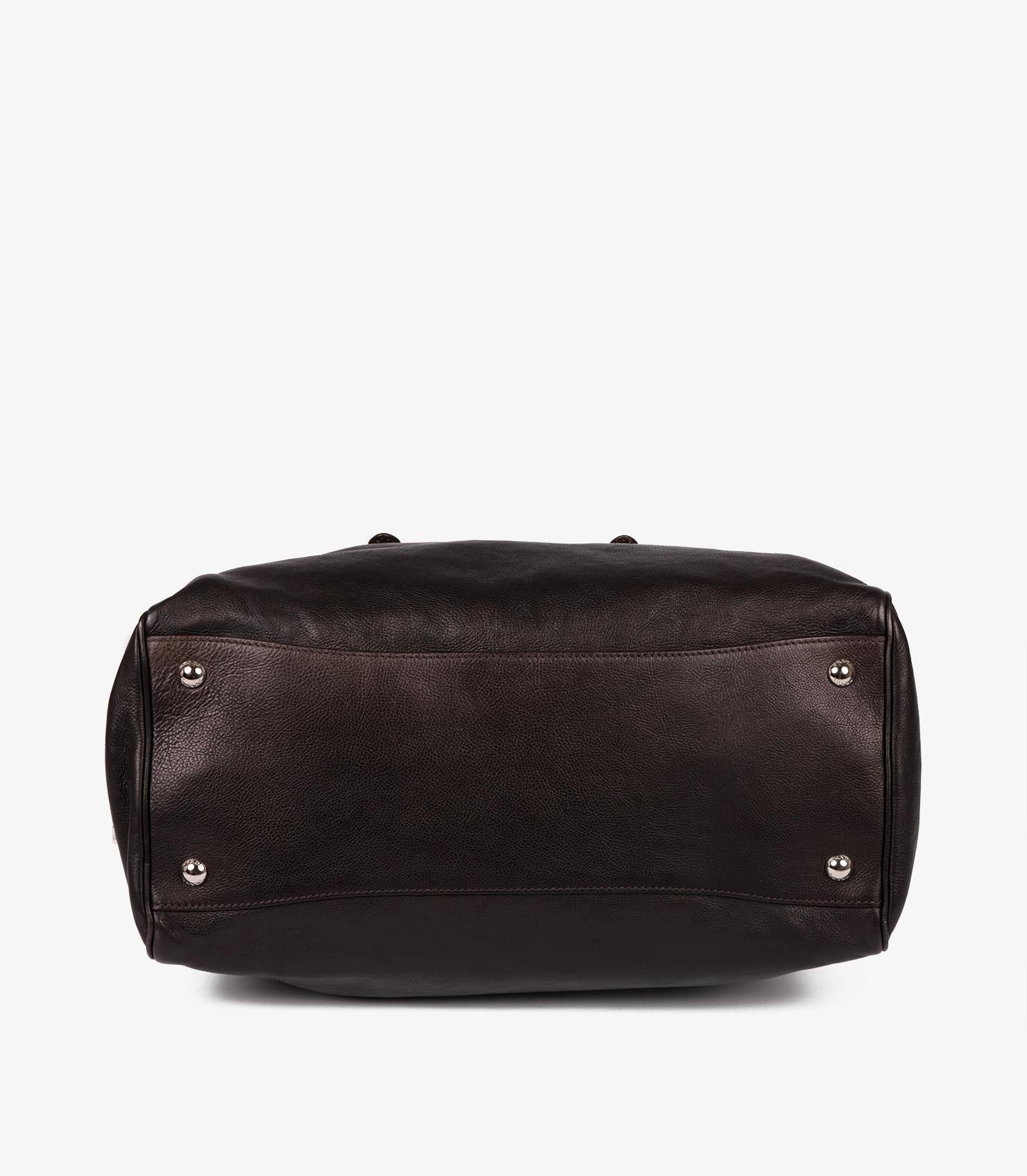 Prada Ardesia & Fumo Ombre Glace Calf Leather Bowling Bag 2