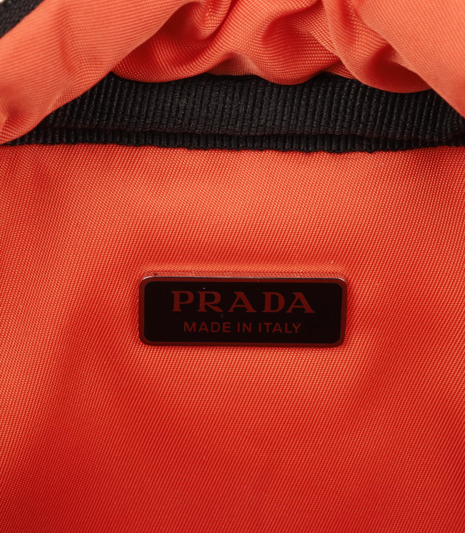 Prada Army Green Nylon & Black Lambskin Leather Cargo Bag 5