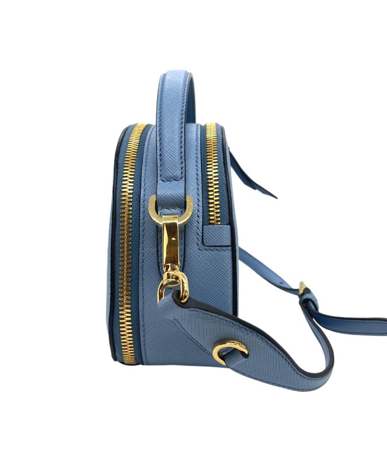 Prada Astrale Saffiano Lux Leather Odette Two Way Belt Bag 1BL023
