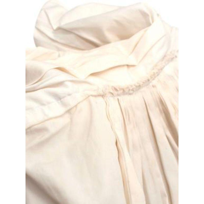 Prada asymmetric pleated cotton poplin dress For Sale 6