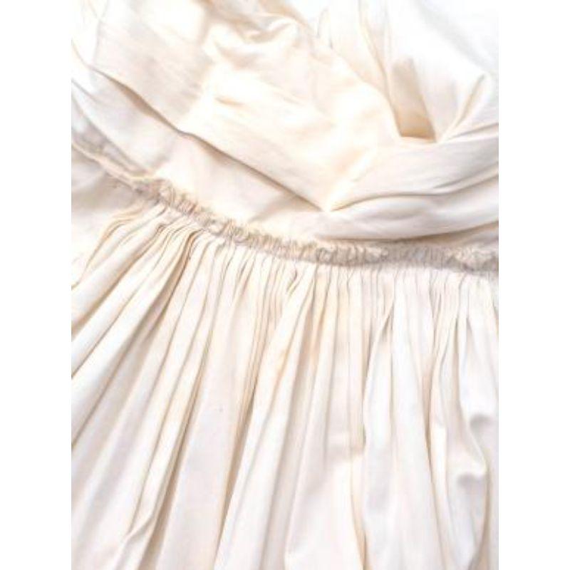 Prada asymmetric pleated cotton poplin dress For Sale 1