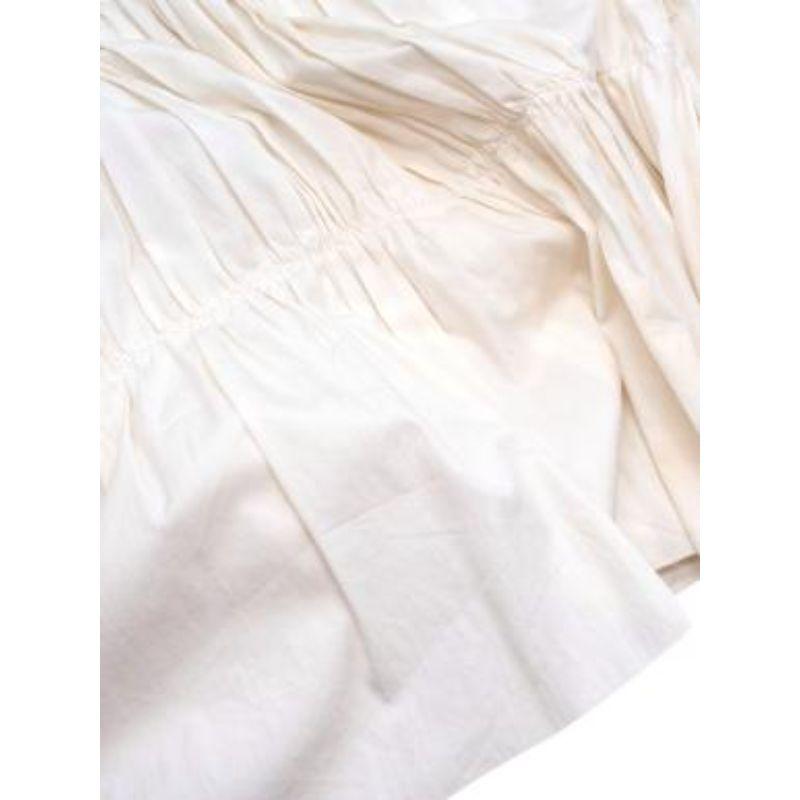 Prada asymmetric pleated cotton poplin dress For Sale 5