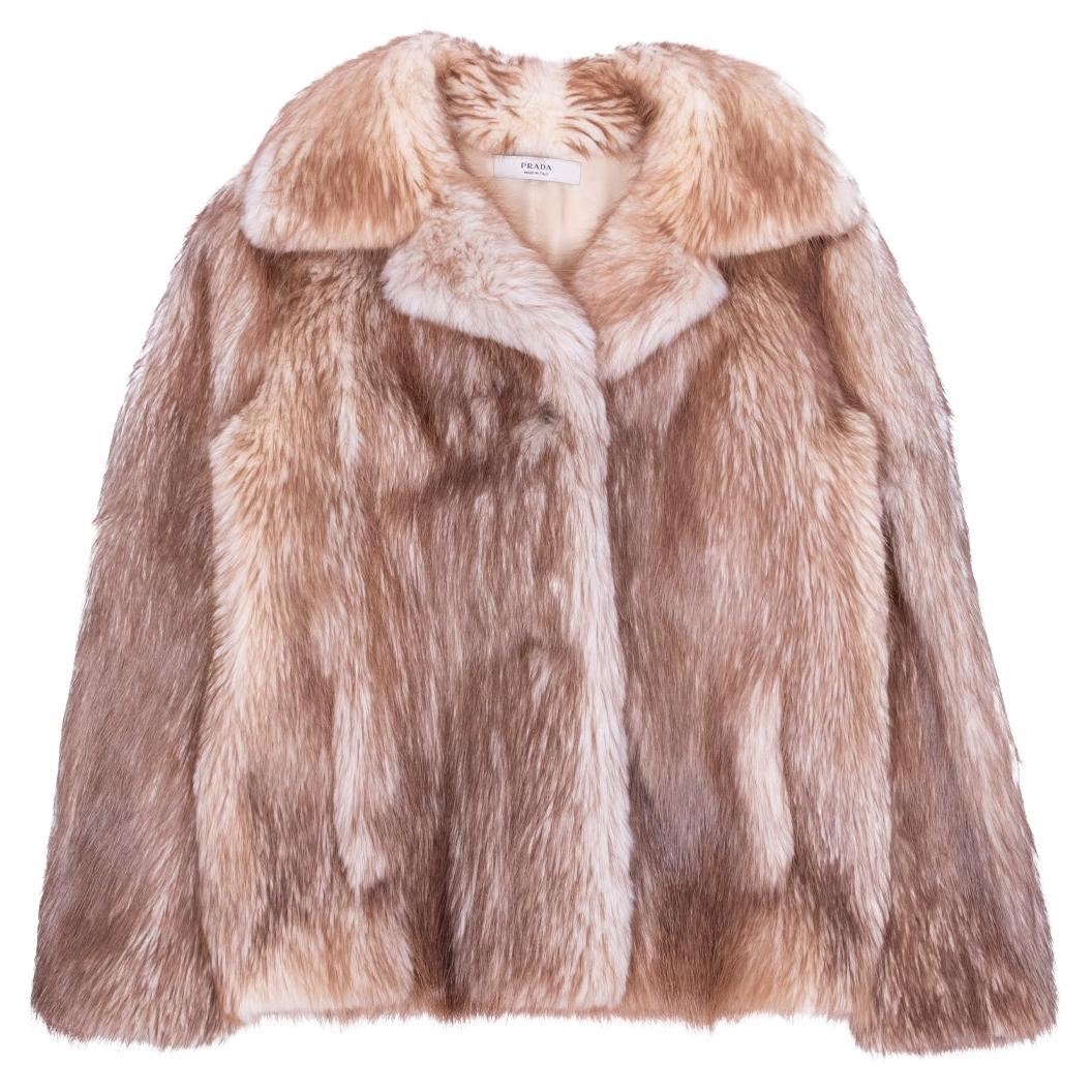Prada AW2013 Long Hair Beaver Fur Coat For Sale at 1stDibs