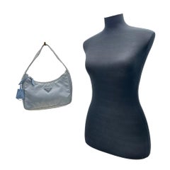 Prada Baby Blue Re-Nylon Tessuto Re-Edition 2000 Mini Hobo Bag
