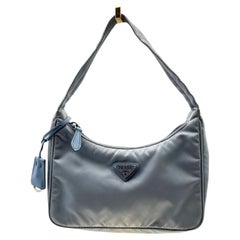 Prada Baby Blue Re-Nylon Tessuto Re-Edition 2000 Mini Hobo Bag