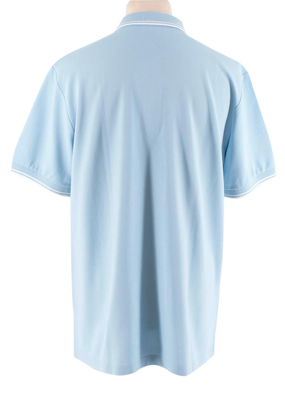 Polo a maniche corte Prada Baby Blue In condizioni ottime in vendita a London, GB
