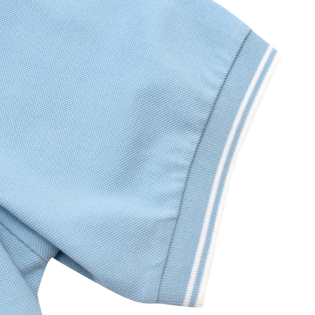Men's Prada Baby Blue Short Sleeve Polo Shirt For Sale