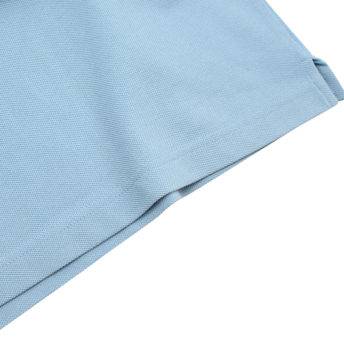 Prada Baby Blue Short Sleeve Polo Shirt For Sale 1