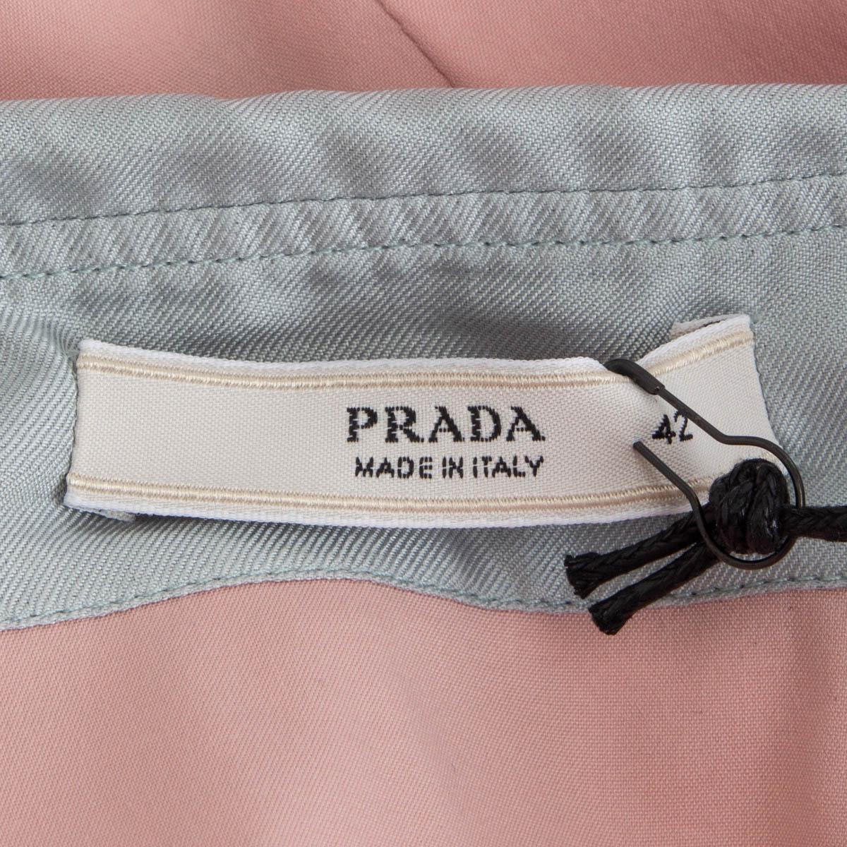 Beige PRADA baby pink cotton blend Button-Up Shirt Blouse 42 M