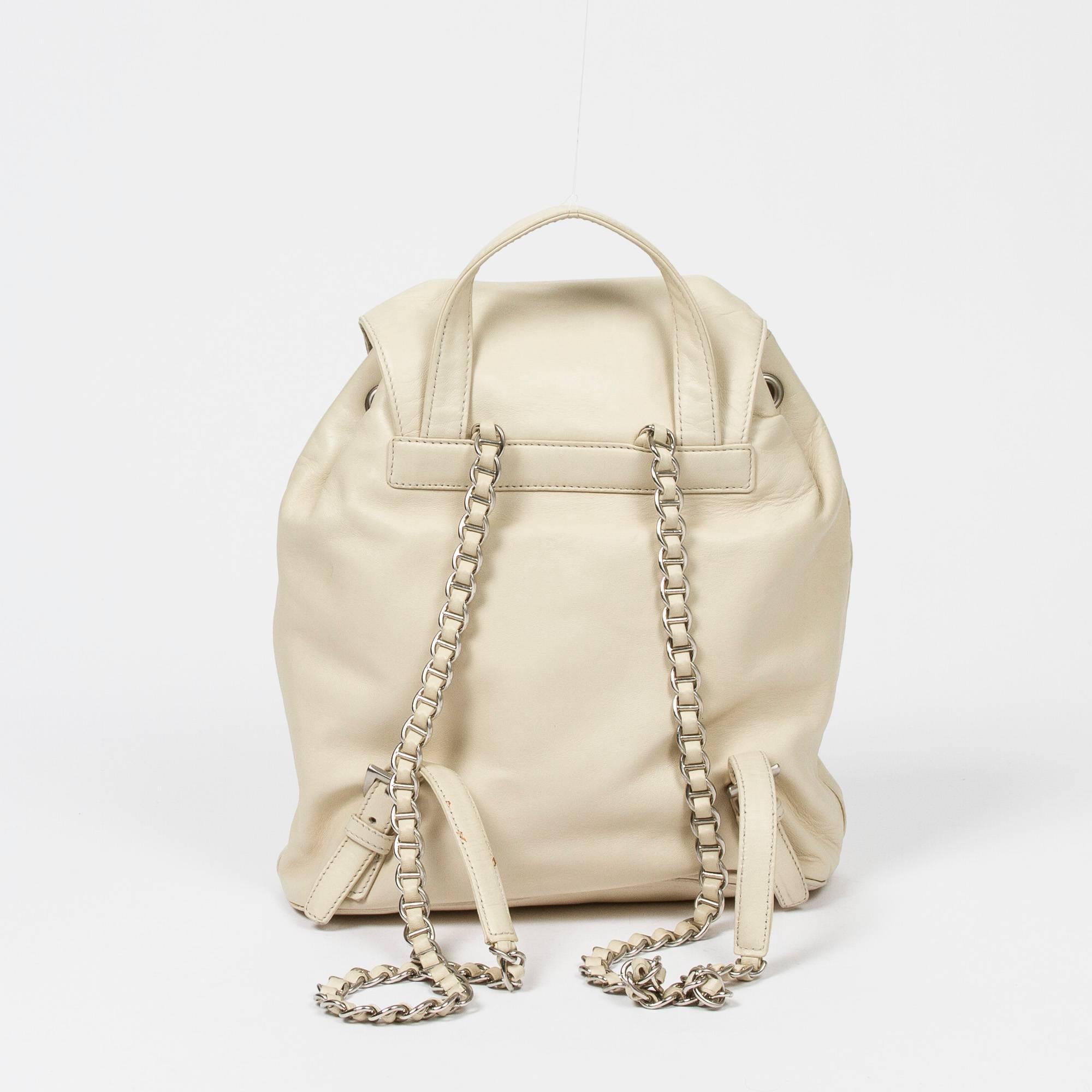 Women's Prada Backpack in Ivory calf leather