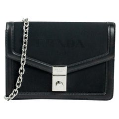 Prada, Bag in black canvas