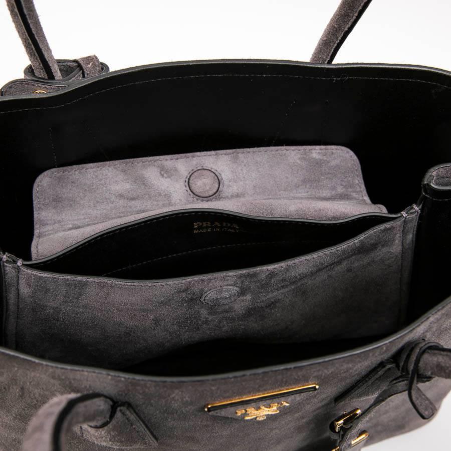 PRADA Bag in Pearly Gray Velvet Calfskin 5