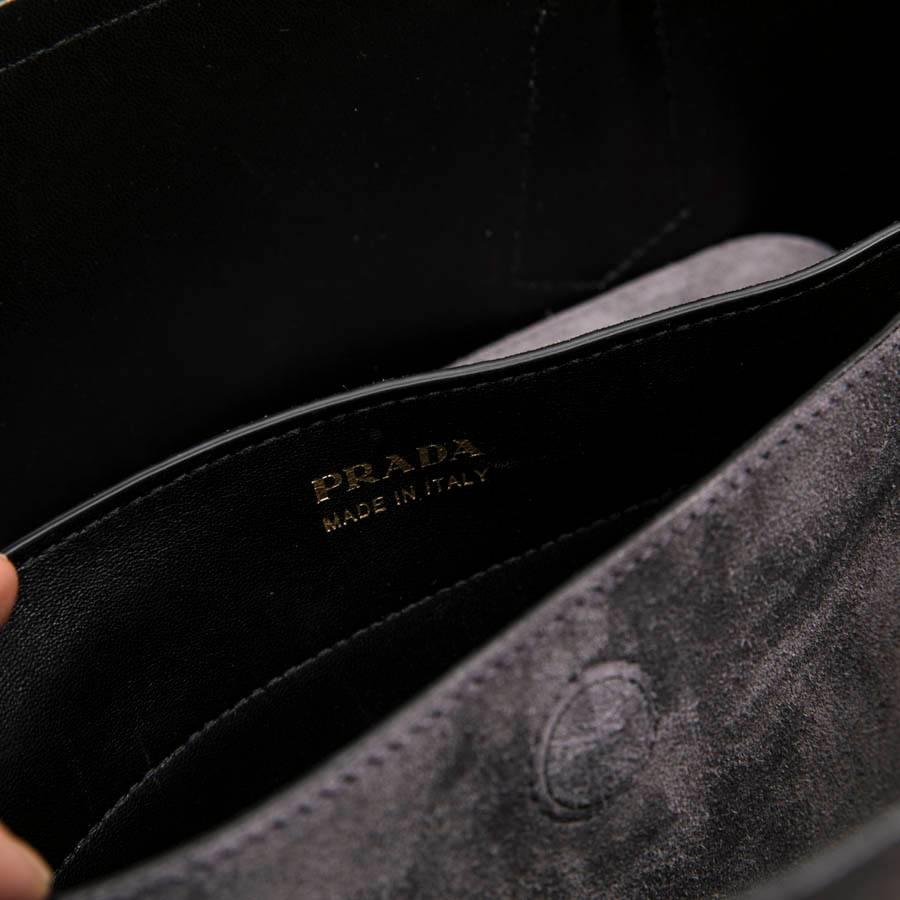 PRADA Bag in Pearly Gray Velvet Calfskin 6