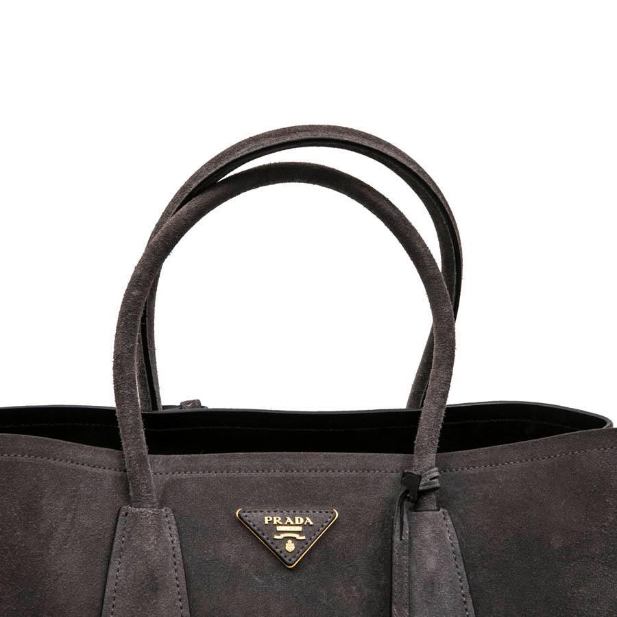 PRADA Bag in Pearly Gray Velvet Calfskin 3