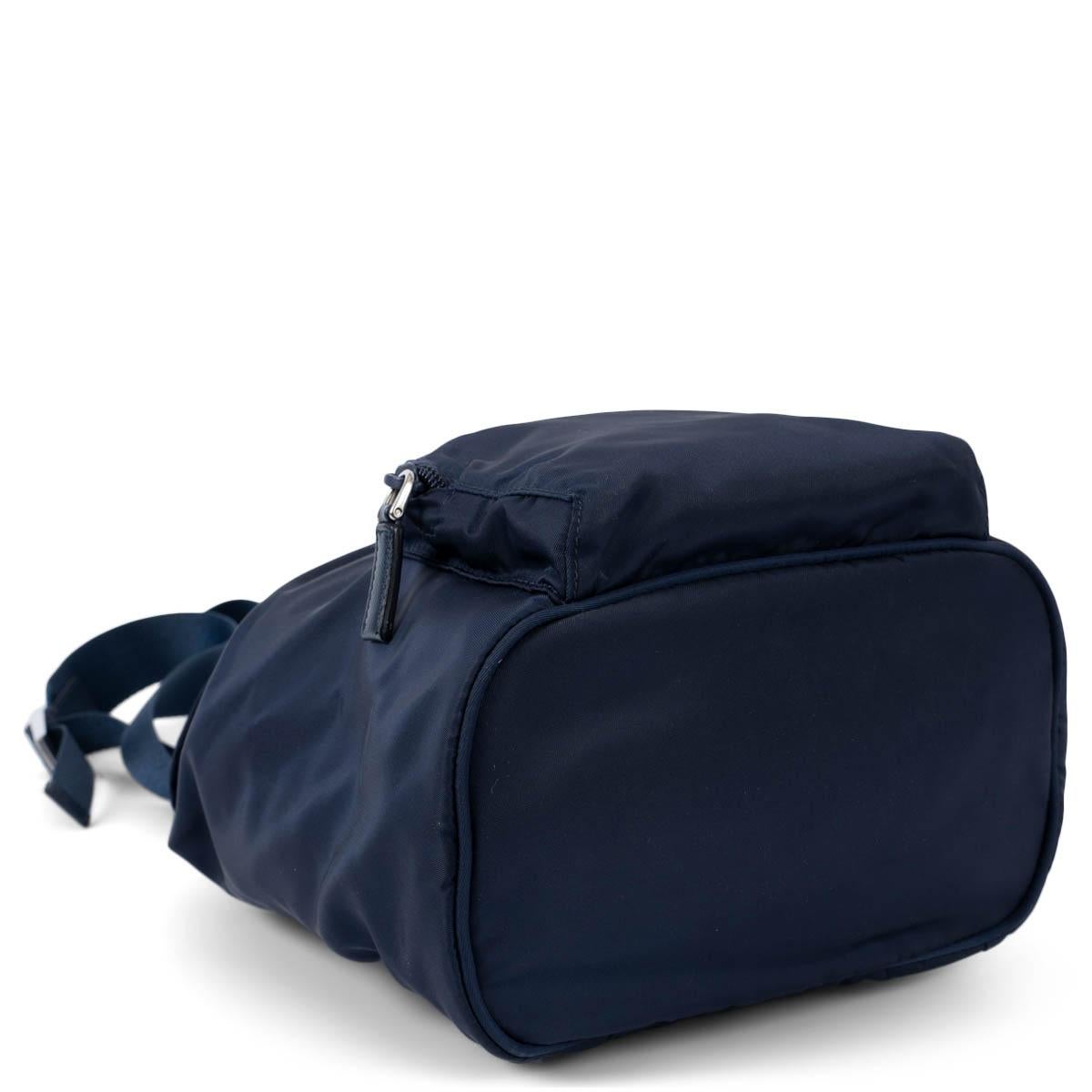 PRADA Baltico blue nylon VELA SMALL BACKPACK Bag In Excellent Condition For Sale In Zürich, CH