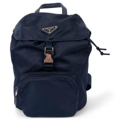 PRADA Baltische blaue Nylon-Tasche VELA SMALL BACKPACK Bag