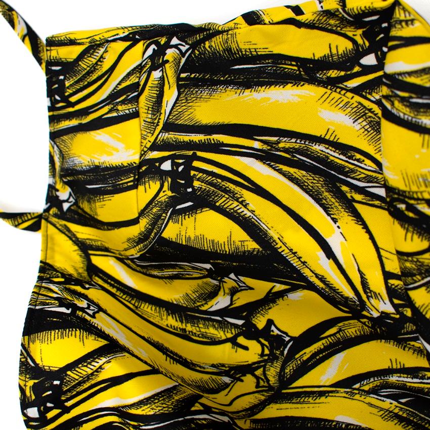 Prada Banana & flame-print gabardine dress - Size US 8 1