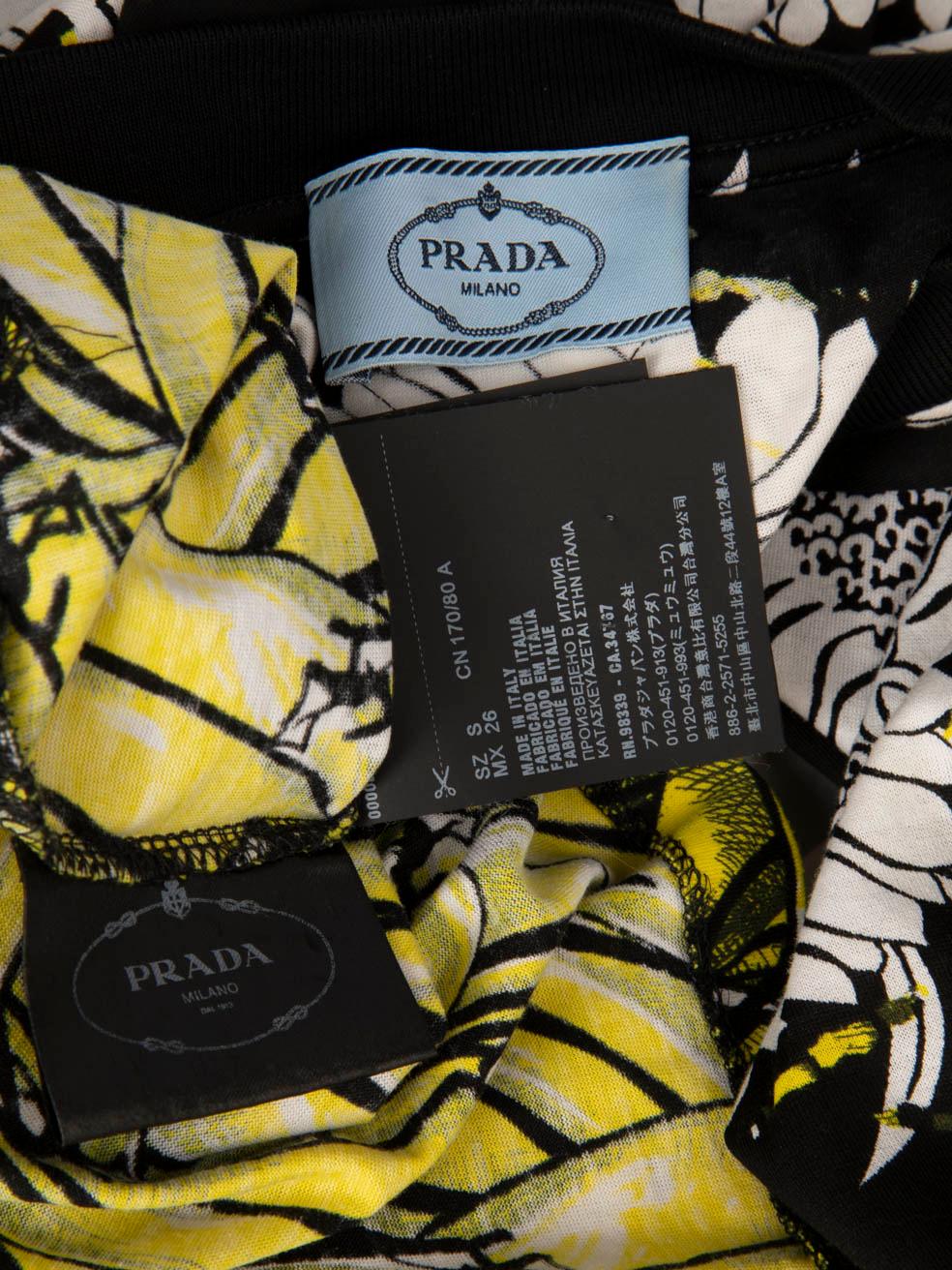 Women's Prada Banana & Floral Print Knee Length Dress Size S
