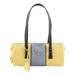 Prada Barrel Tasche Perforiertes Saffiano-Leder Medium